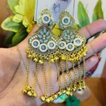 Kashmiri Sky Blue Pearl Designer Earrings