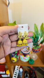 Leaf Stone Jhumka - Image 2