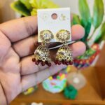 Crystal Flower Jhumka