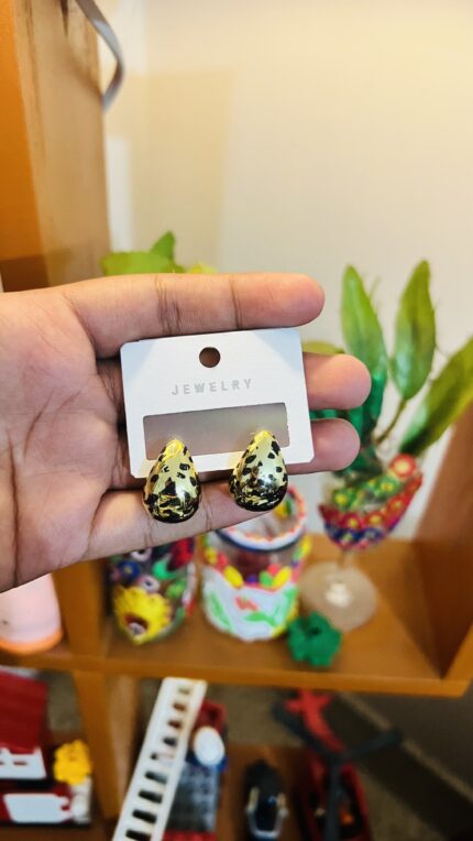 Leopard Print Statement Earrings