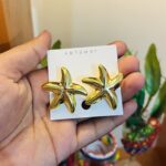 Golden Starfish Stud Earrings