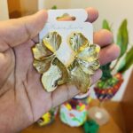 Golden Leaf Statement Earrings