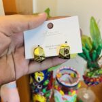 Geometric Gold Stud Earrings