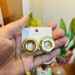 Modern Circle Disc Earrings