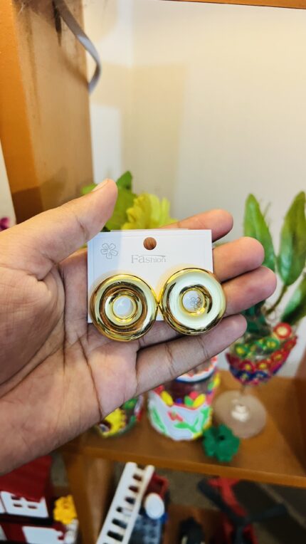 Modern Circle Disc Earrings