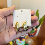 Textured Gold Hoop Earrings