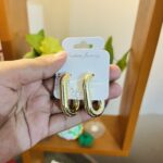 Classic Gold Oval Hoop Earrings