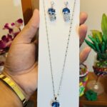 💙 Trendy Blue Skull Jewelry Set