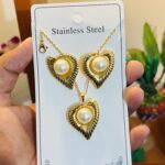 Pearl Heart Jewelry Set