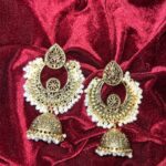 Pearl Chandbali Antique Jumaka