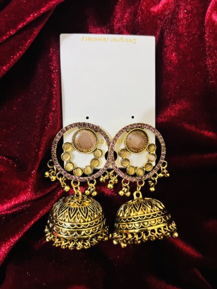 Crystal Circle Antique Jhumka